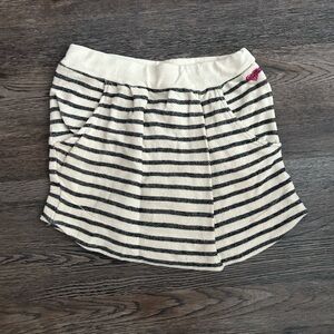 Roxy Black and White Striped Kids Skirt with Pink Heart
